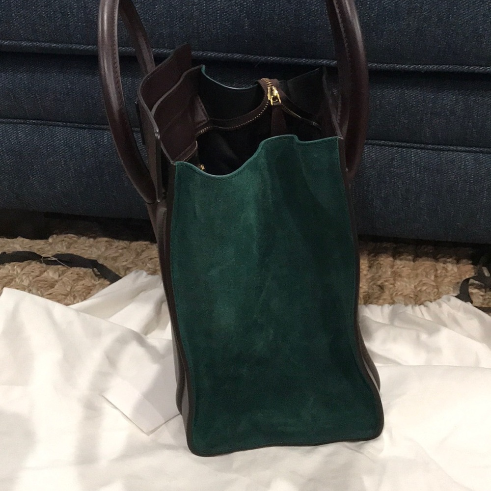 Celine micro luggage burgundy and 2shades of green - Picture 2 of 8
